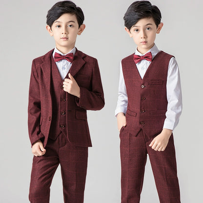 Boys' Classic Suit: Korean Style Piano Performance Outfit - Light Luxury