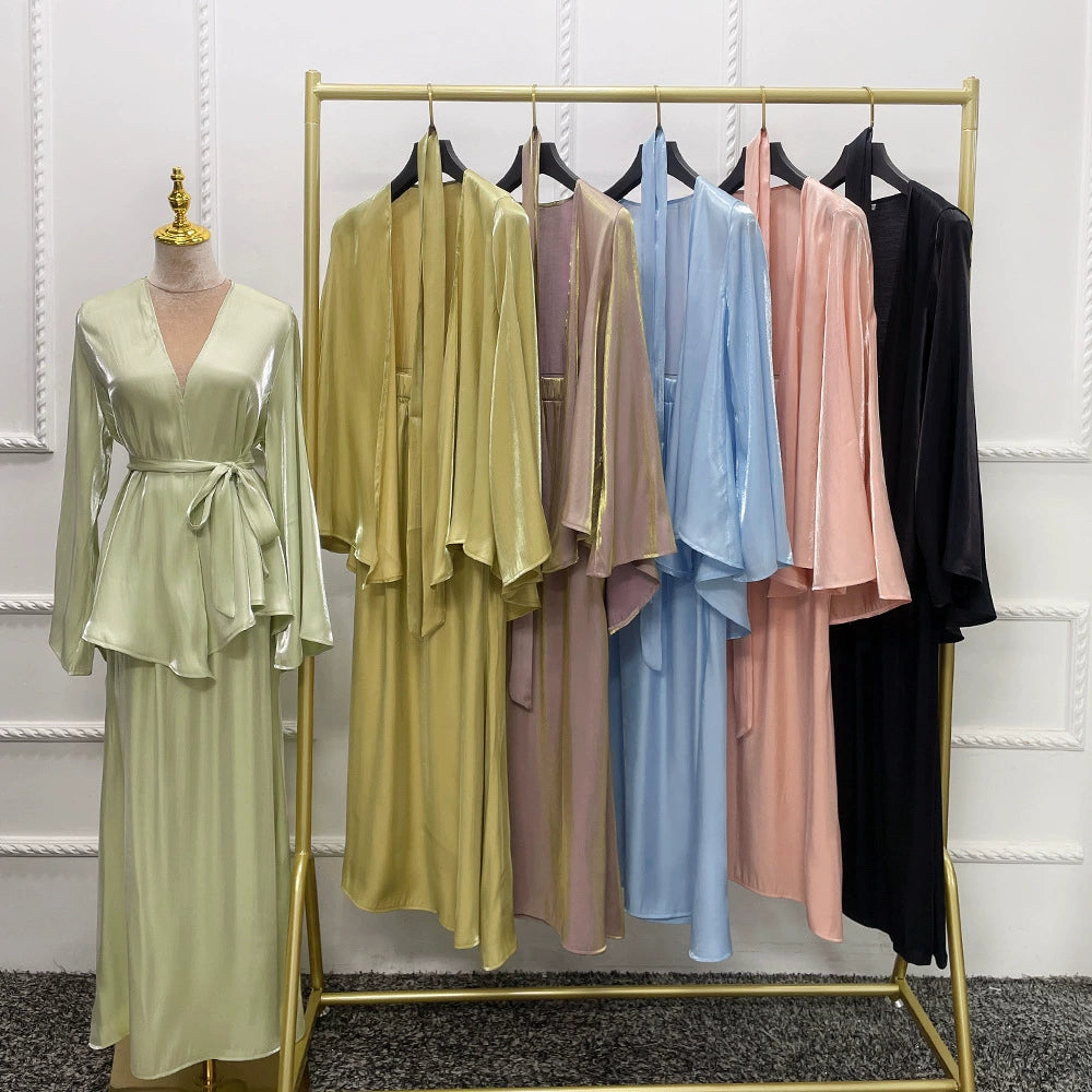 Elegant Colorful Fresh Set Dress with Matching Skirt