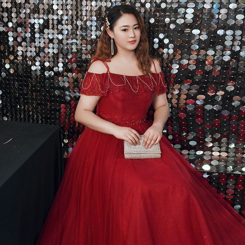 Burgundy Long Evening Dress