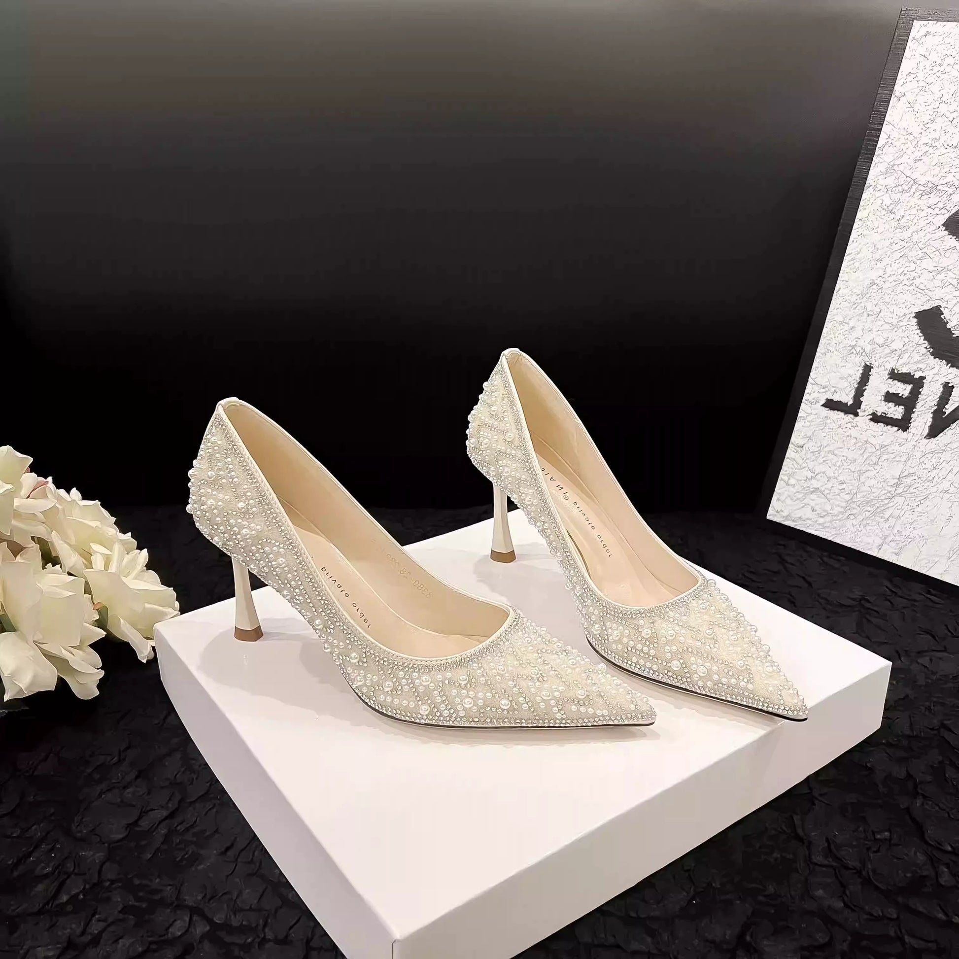 Rhinestone Pearl Stiletto High Heels Autumn 2024 Collection