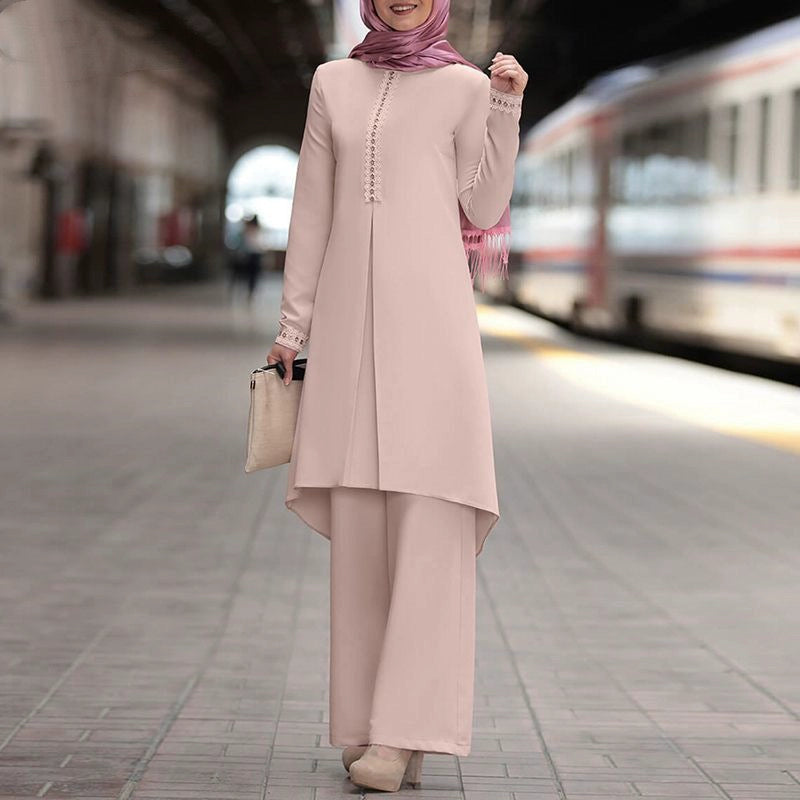 Ethnic Long Dress Set Oversize