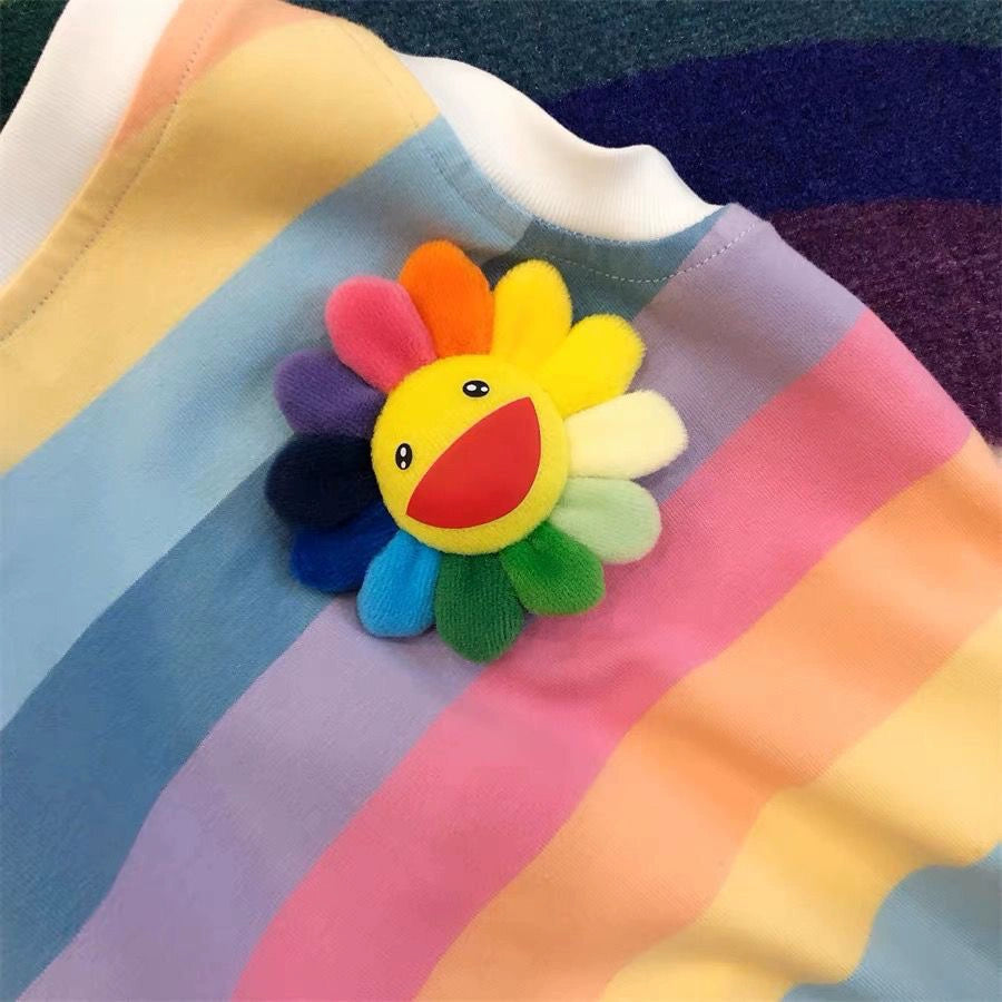 Rainbow Sunflower Summer Vest for Small Dogs French Bulldog