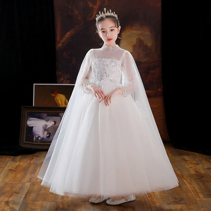 Elegant Children's Princess Evening Dress for Weddings & Piano Performances