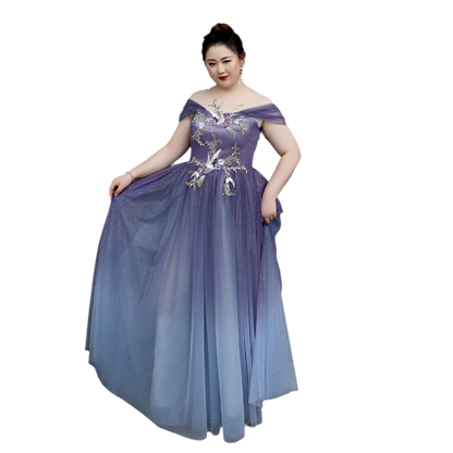 Purple Elegant Party Dress