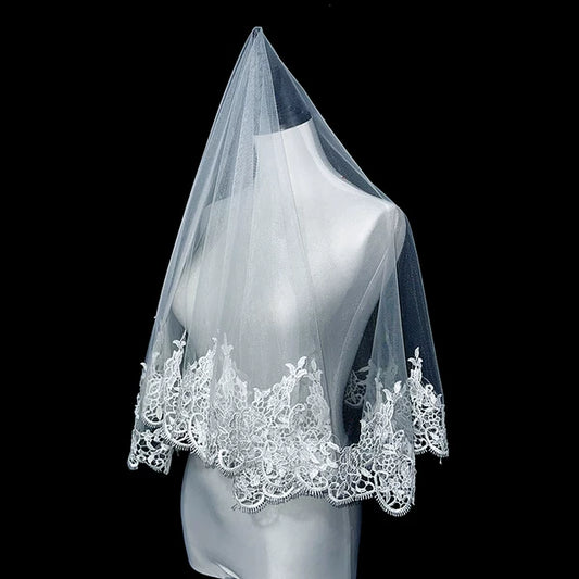 Korean Style Lace Wedding Veil