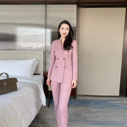 Spring Sophisticated Classic Suit With Trousers – Iceberry Pink