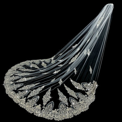 Wedding Veil Beaded Embroidery