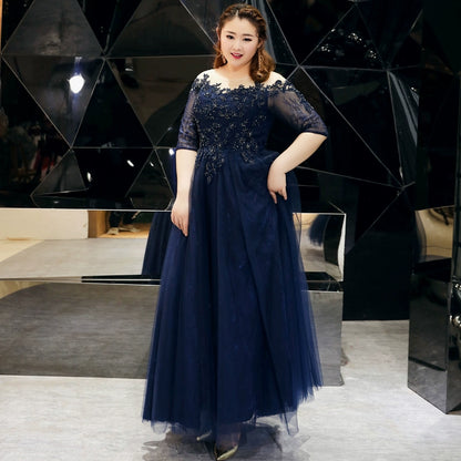 French Style Plus Size Evening Dress