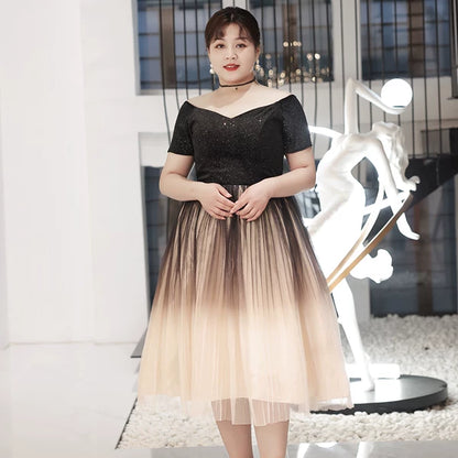French Style Black Evening Dress