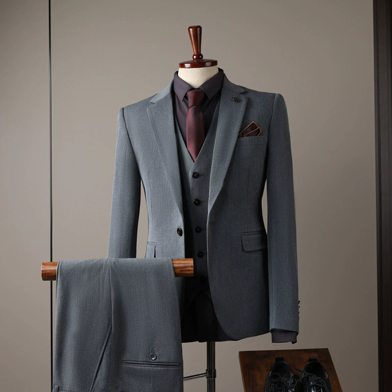 Men's English Style Classic 3-Piece Suit