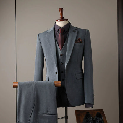 Men's English Style Classic 3-Piece Suit