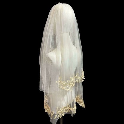 Champagne Double-Layer Bridal Veil