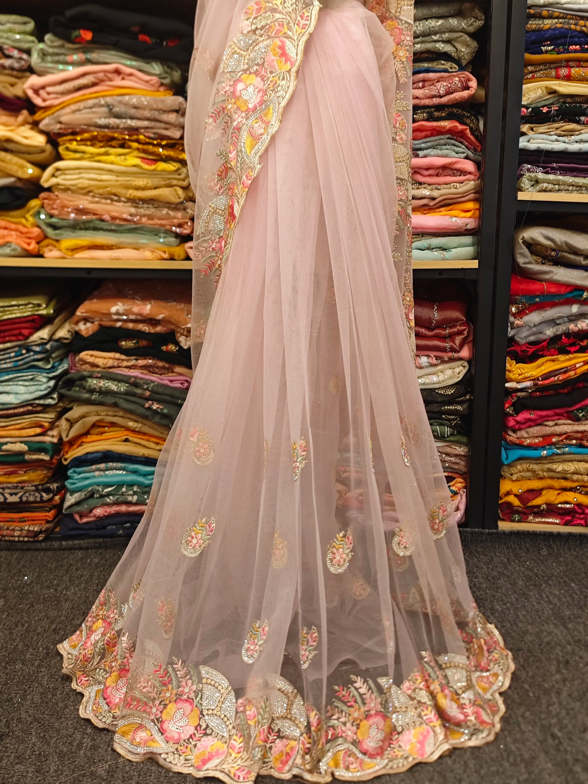 Six Meter Sari Made of Mesh