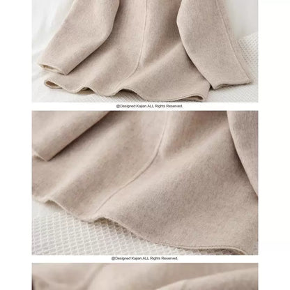 2047 parent-child outfit, cute bunny ears scarf style, large lapel raglan sleeve coat paper pattern patch pocket 1:1 clothing sample