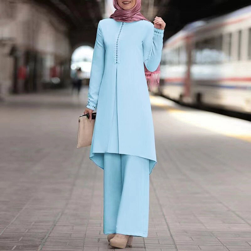 Ethnic Long Dress Set Oversize