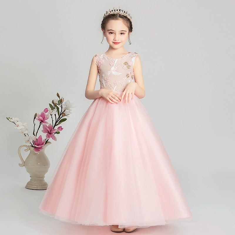 Elegant Girls' Cheongsam Princess Dress for Weddings and Formal Occasions