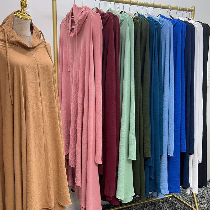 Arabic Set Ethnic Scarf and Loose Fit Skirt Simple Elegant Design