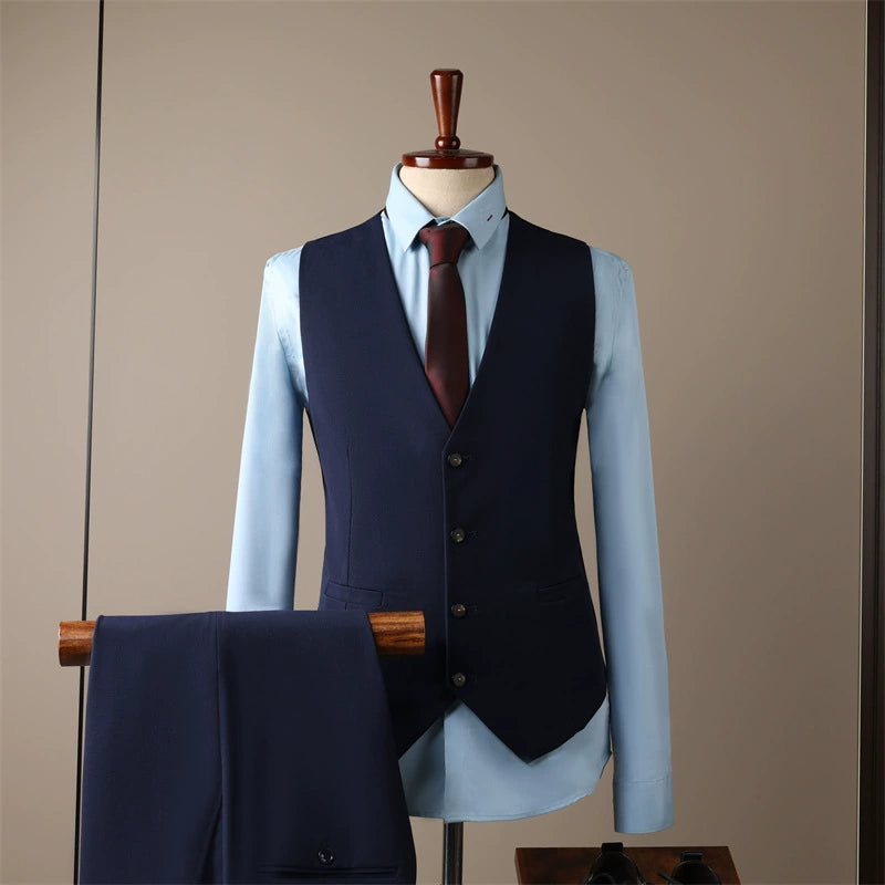 Men's English Style Classic 3-Piece Suit