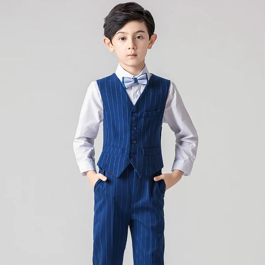 Boys Classic Suit Flower Girl Dress Piano Performance Costume Jacket