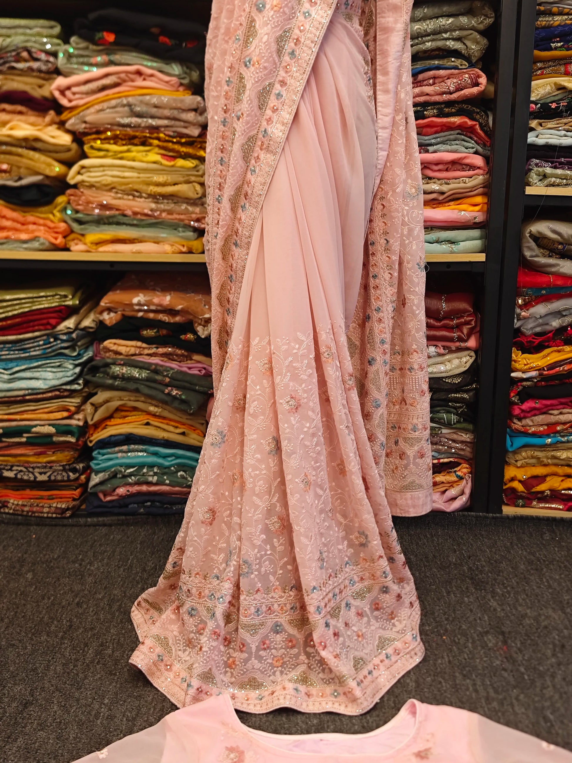 Beaded Sari with Top
