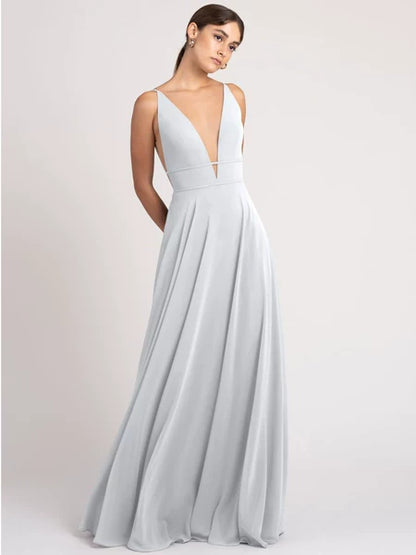 Bridesmaid Dress Mesh A-Line High Waist Long Sleeve