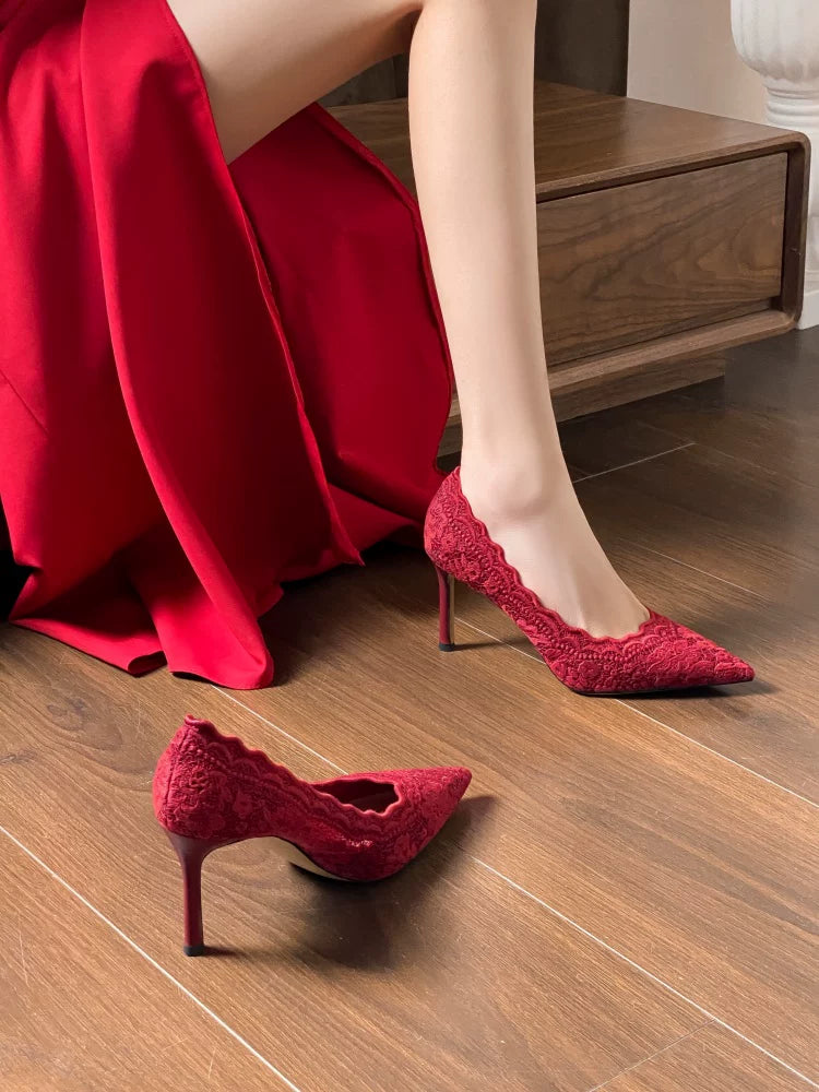 Women's Chinese Embroidered High Heel Shoes