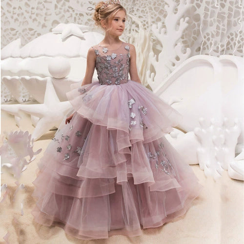 Kids Noble Princess Evening Dress