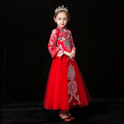 Chinese Style Thickened New Year Cheongsam Hanfu Wedding Dress