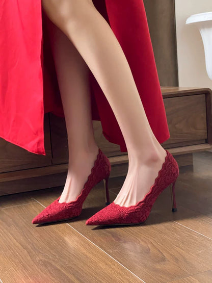 Women's Chinese Embroidered High Heel Shoes
