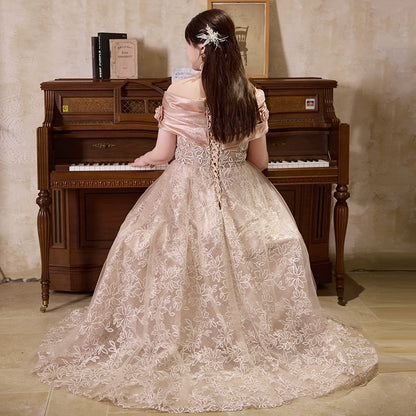Champagne Colored Evening Dress