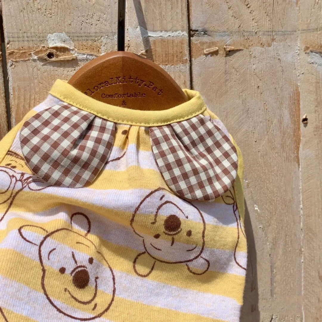 Cotton Summer Pet Vest with Double Ears for Small Pets