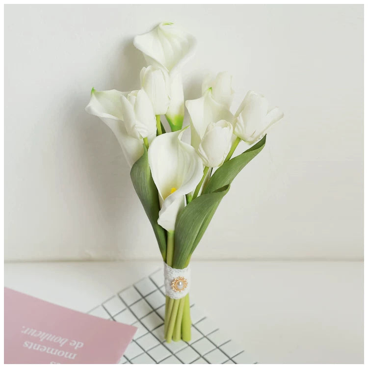 Korean Style Faux Wedding Bouquet Mixed Floral Arrangement