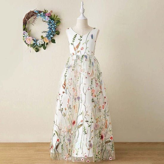 Children's Dress Sleeveless Piano Performance Costume