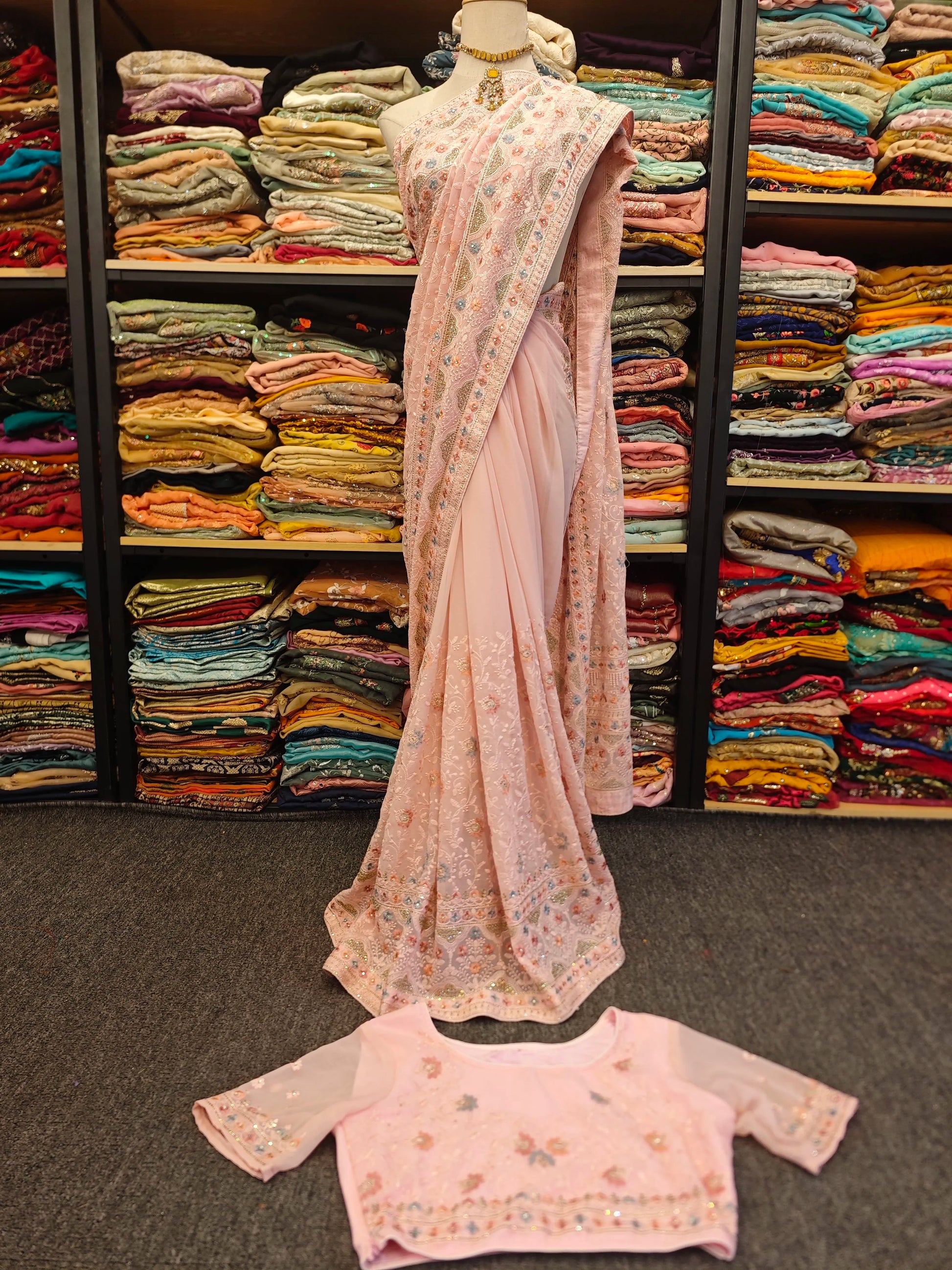 Beaded Sari with Top