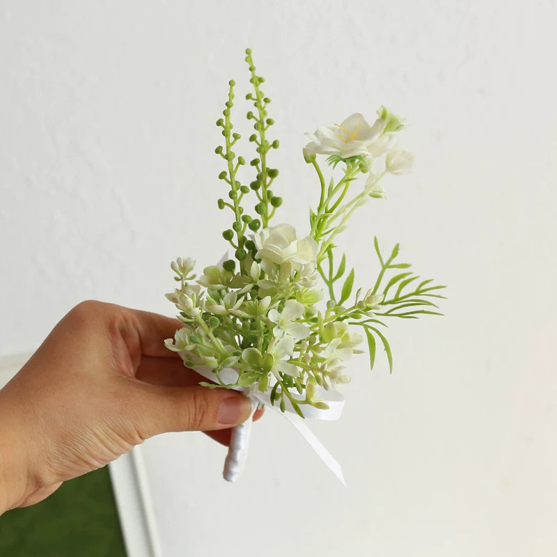Groom Boutonniere Pin Wedding Lapel Flower Photo Prop