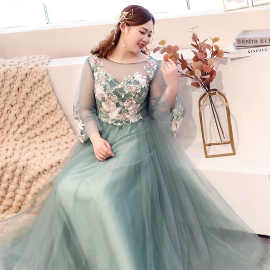 Elegant Green Evening Dress