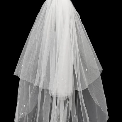 Wedding Veil Lace Short Bridal
