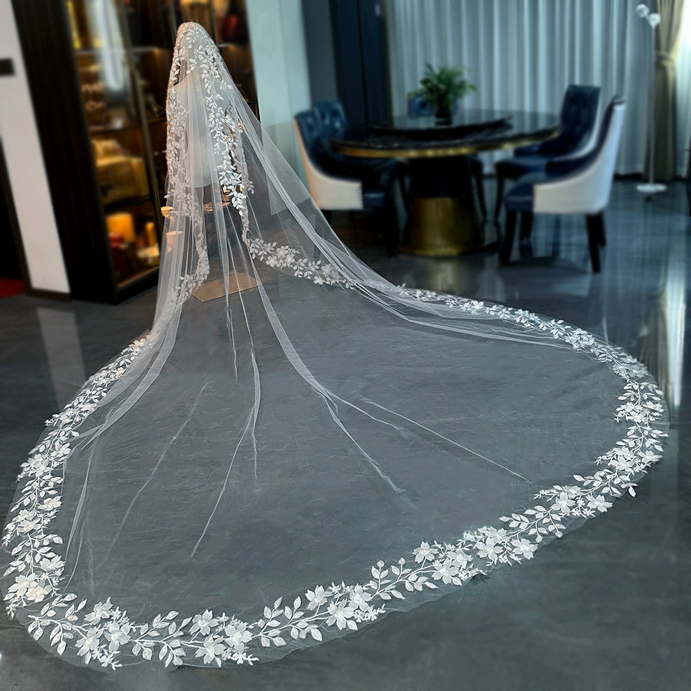 Bridal Long Lace Veil High Quality Style