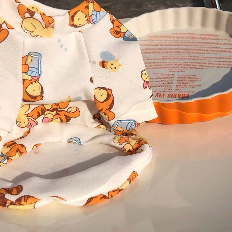 Cute Cartoon Japanese Autumn Pet Trousers Tiger Print