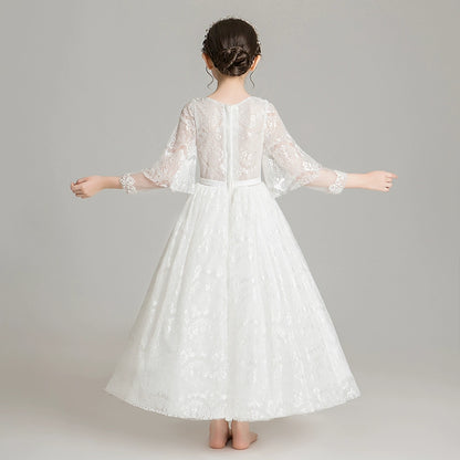 Elegant Princess Gown for Girls: Perfect Wedding, Piano Performance, Pageant Dress