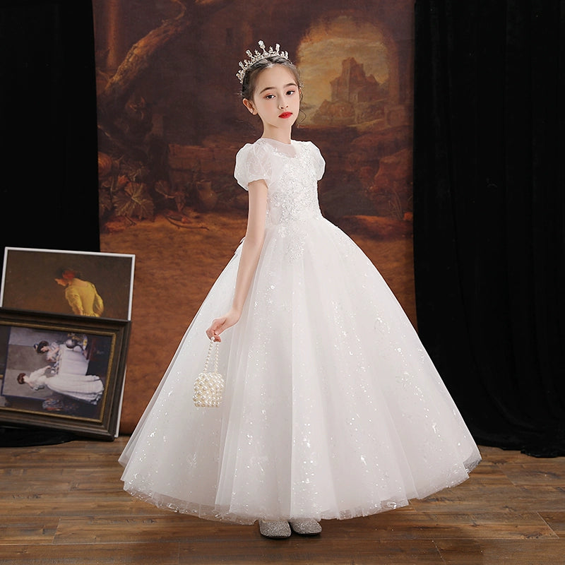 Elegant Princess Dress for Girls, Evening, Wedding, Piano Performance