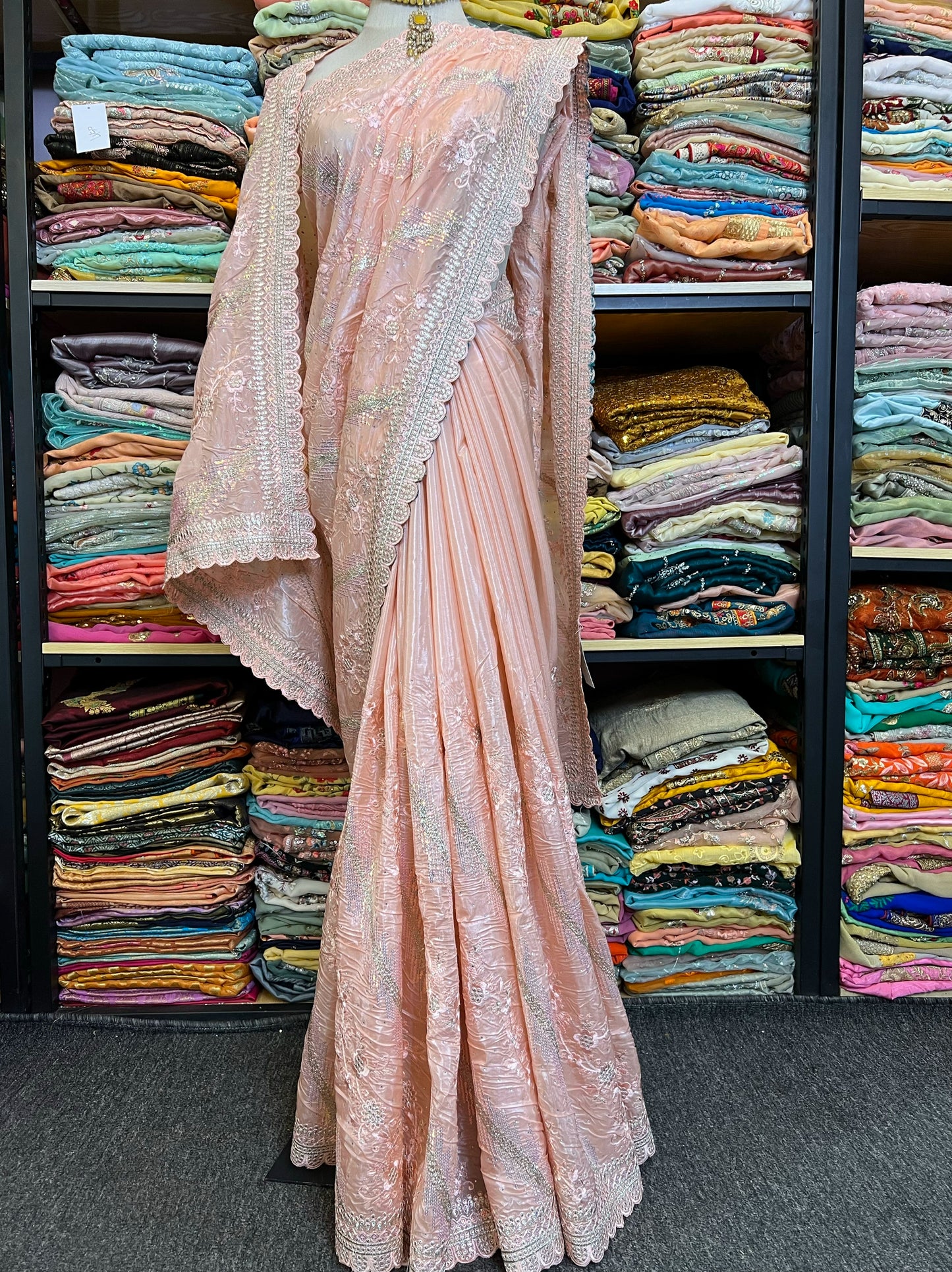 Indian Six Meter Beaded Sari