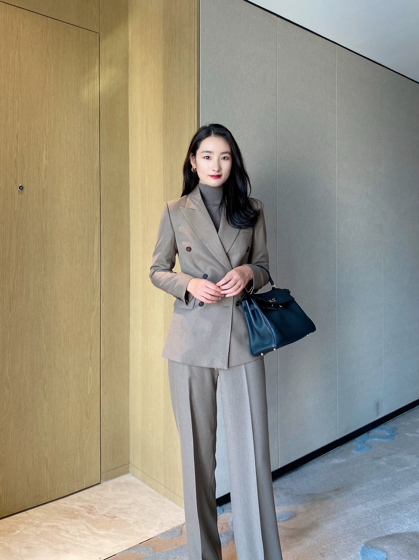 Winter Elite Classic Suit Jacket Set – Gray Camel High‑Quality Custom‑Made