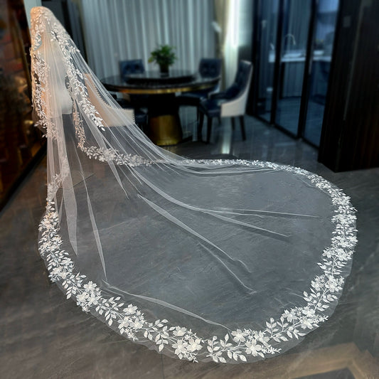 Bridal Long Lace Veil High Quality Style