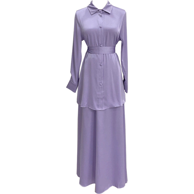 Fresh Arabic Skirt Set with Cotton Fabric Multiple Sizes