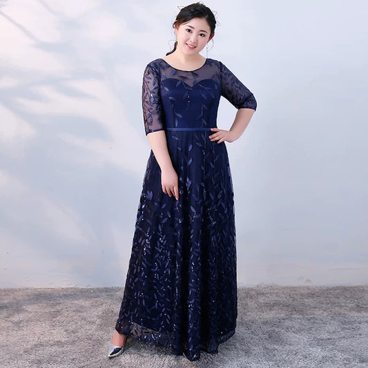 Navy Blue Evening Dress