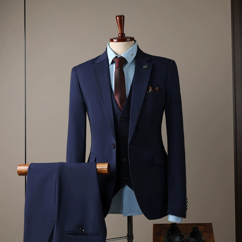Men's English Style Classic 3-Piece Suit
