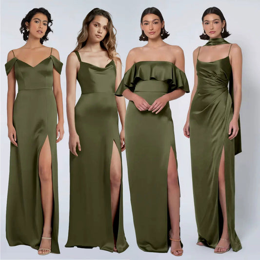 High End Satin Silk Bridesmaid Dress