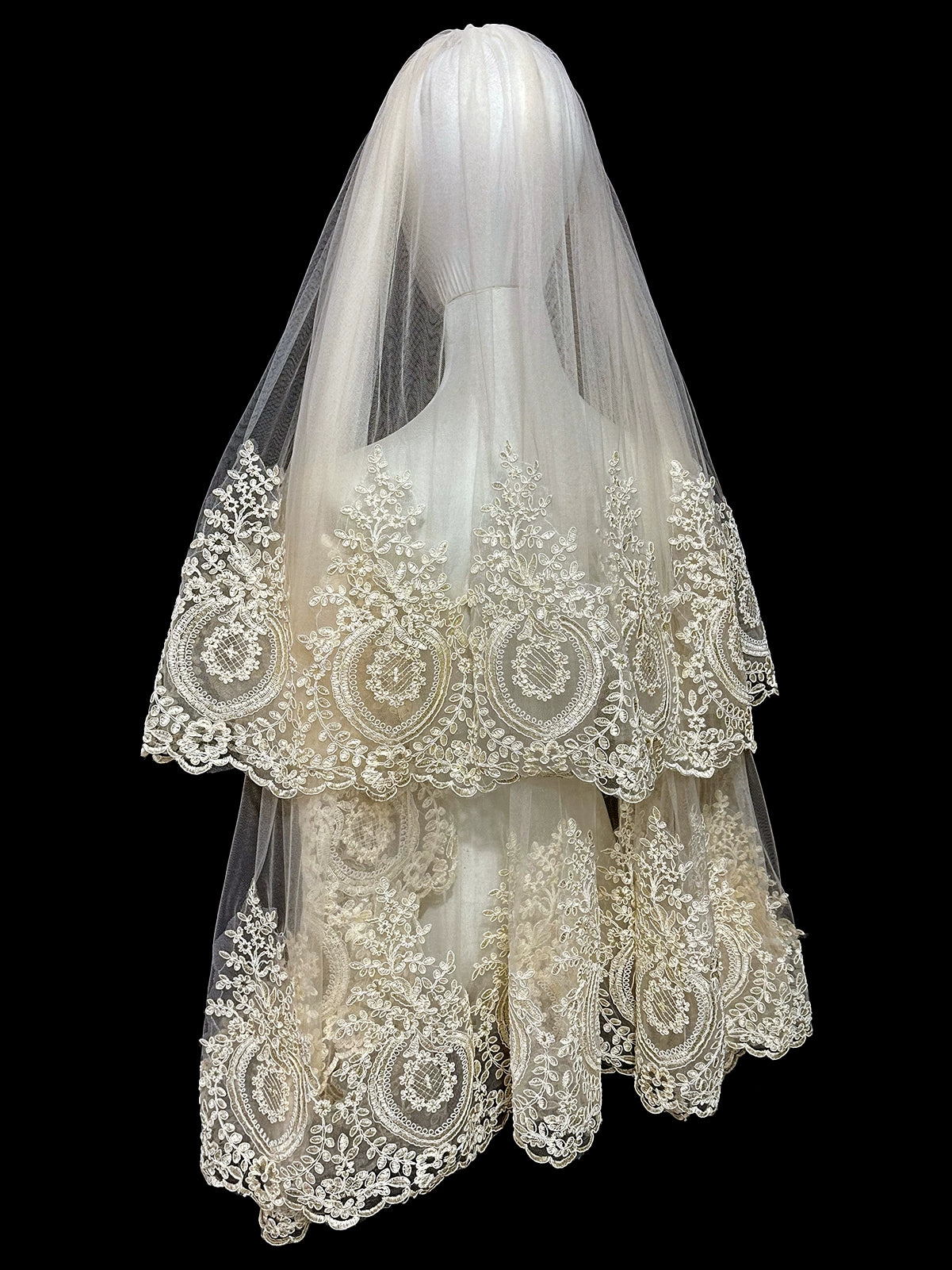 Wedding Veil Double Layer Champagne