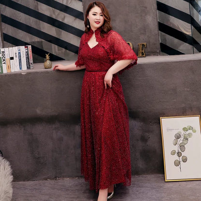 Burgundy Evening Dress